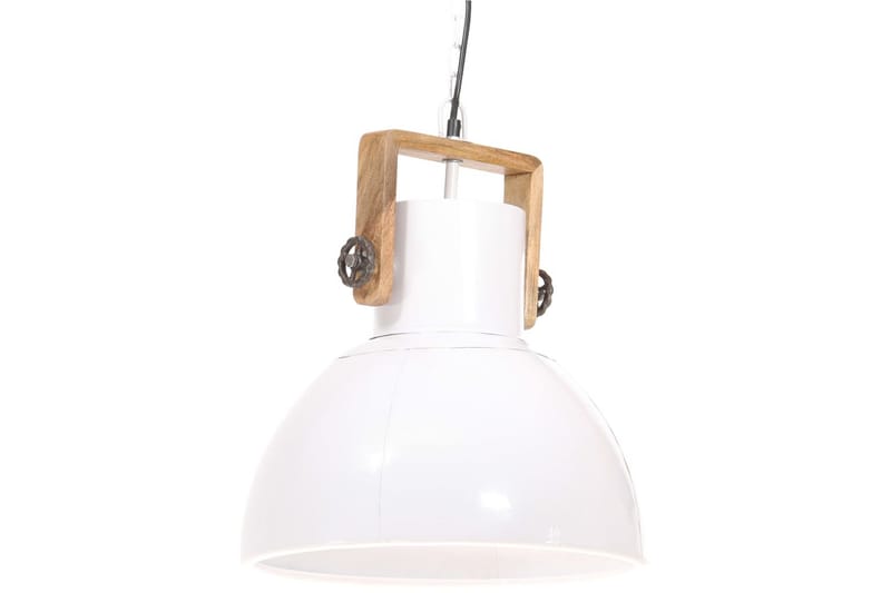 Industriell hengelampe 25 W hvit rund 40 cm E27 - Hvit - Belysning - Innendørsbelysning & Lamper - Taklampe - Pendellamper & Hengelamper