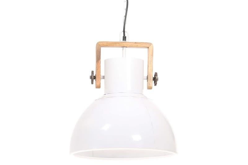 Industriell hengelampe 25 W hvit rund 40 cm E27 - Hvit - Belysning - Innendørsbelysning & Lamper - Taklampe - Pendellamper & Hengelamper