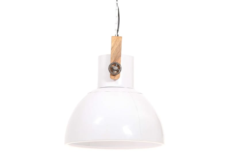Industriell hengelampe 25 W hvit rund 40 cm E27 - Hvit - Belysning - Innendørsbelysning & Lamper - Taklampe - Pendellamper & Hengelamper