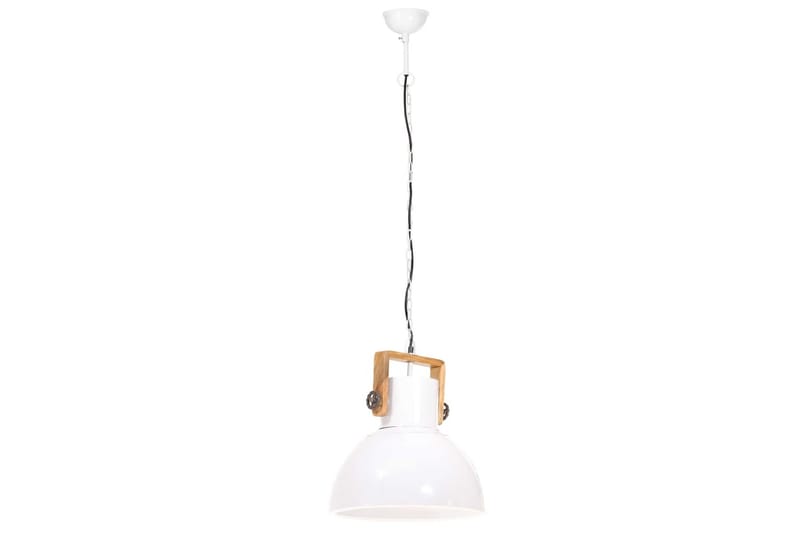 Industriell hengelampe 25 W hvit rund 40 cm E27 - Hvit - Belysning - Innendørsbelysning & Lamper - Taklampe - Pendellamper & Hengelamper