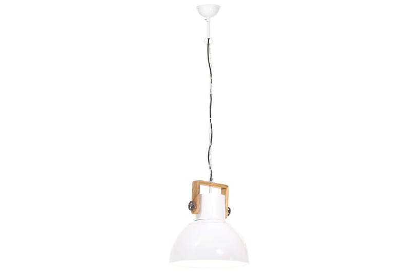 Industriell hengelampe 25 W hvit rund 40 cm E27 - Hvit - Belysning - Innendørsbelysning & Lamper - Taklampe - Pendellamper & Hengelamper