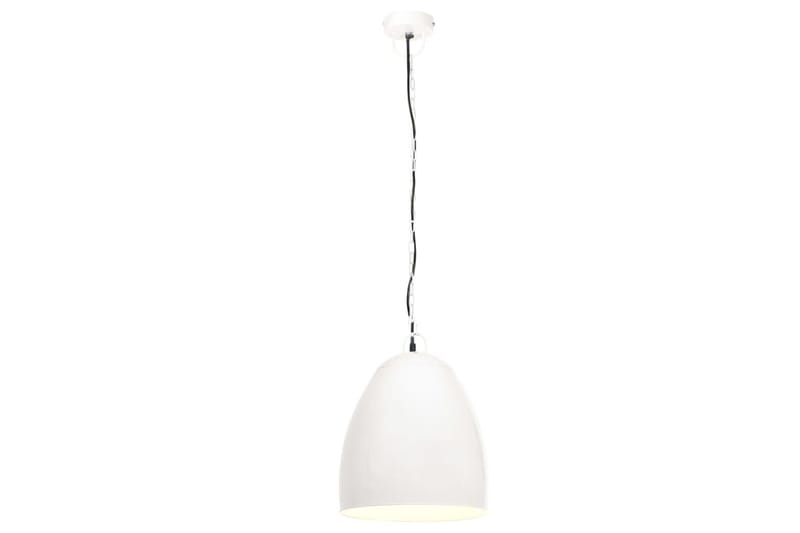 Industriell hengelampe 25 W hvit rund 42 cm E27 - Hvit - Belysning - Innendørsbelysning & Lamper - Taklampe - Pendellamper & Hengelamper
