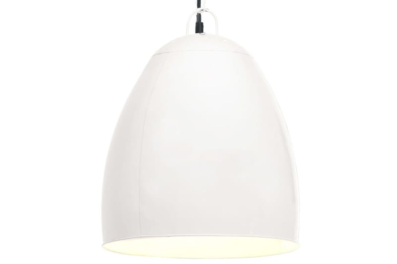 Industriell hengelampe 25 W hvit rund 42 cm E27 - Hvit - Belysning - Innendørsbelysning & Lamper - Taklampe - Pendellamper & Hengelamper