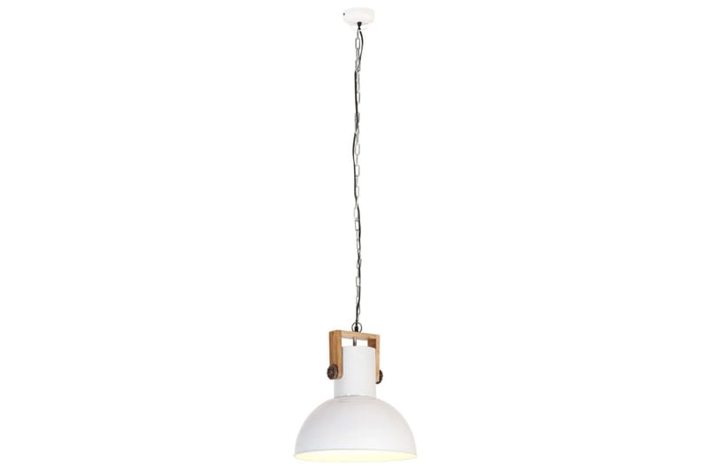 Industriell hengelampe 25 W hvit rund mangotre 42 cm E27 - Hvit - Vinduslampe hengende - Pendellamper & Hengelamper - Stuelampe - Vinduslampe - Taklampe kjøkken - Soveromslampe