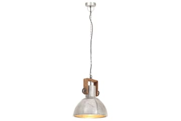 Industriell hengelampe 25 W sølv rund 30 cm E27 - Silver - Belysning - Innendørsbelysning & Lamper - Taklampe - Pendellamper & Hengelamper