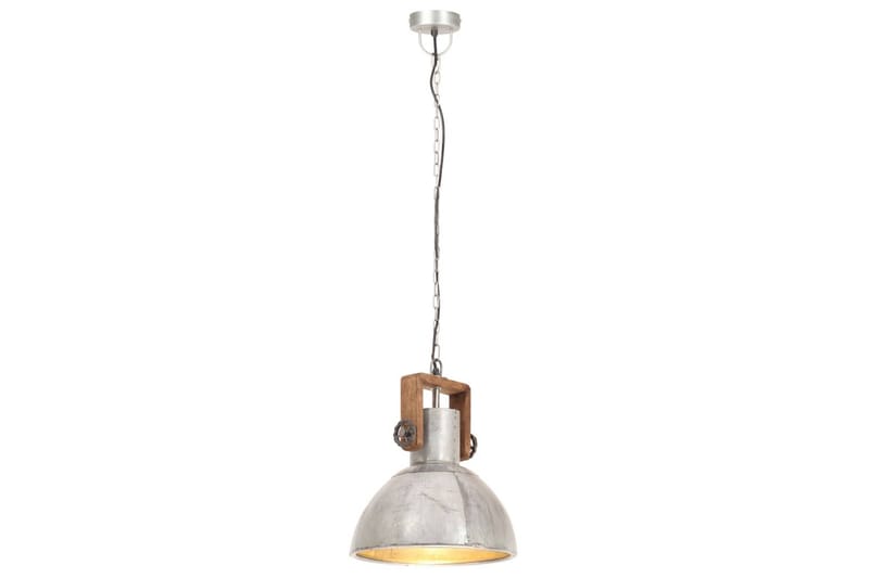 Industriell hengelampe 25 W sølv rund 30 cm E27 - Silver - Belysning - Innendørsbelysning & Lamper - Taklampe - Pendellamper & Hengelamper