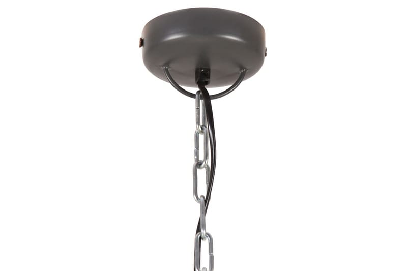 Industriell hengelampe grå jern og heltre 35 cm E27 - Grå - Belysning - Innendørsbelysning & Lamper - Taklampe - Pendellamper & Hengelamper