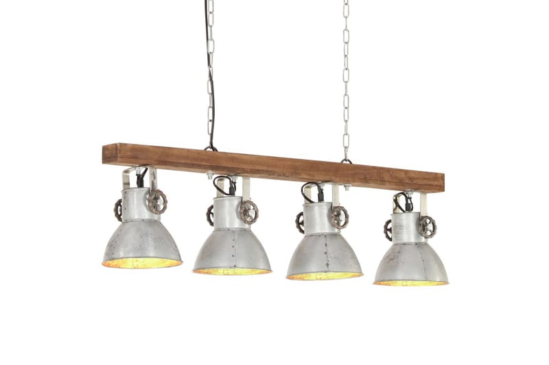 Industriell taklampe sølv E27 mangotre - Silver - Belysning - Innendørsbelysning & Lamper - Taklampe - Pendellamper & Hengelamper