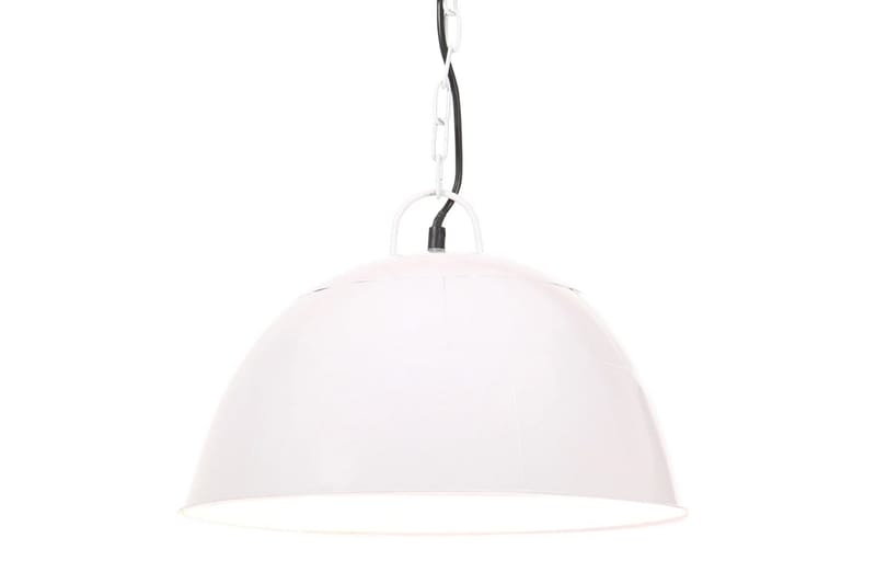 Industriell vintage hengelampe 25 W hvit rund 41 cm E27 - Hvit - Belysning - Innendørsbelysning & Lamper - Taklampe - Pendellamper & Hengelamper