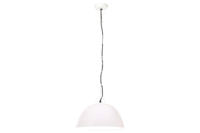 Industriell vintage hengelampe 25 W hvit rund 41 cm E27 - Hvit - Belysning - Innendørsbelysning & Lamper - Taklampe - Pendellamper & Hengelamper