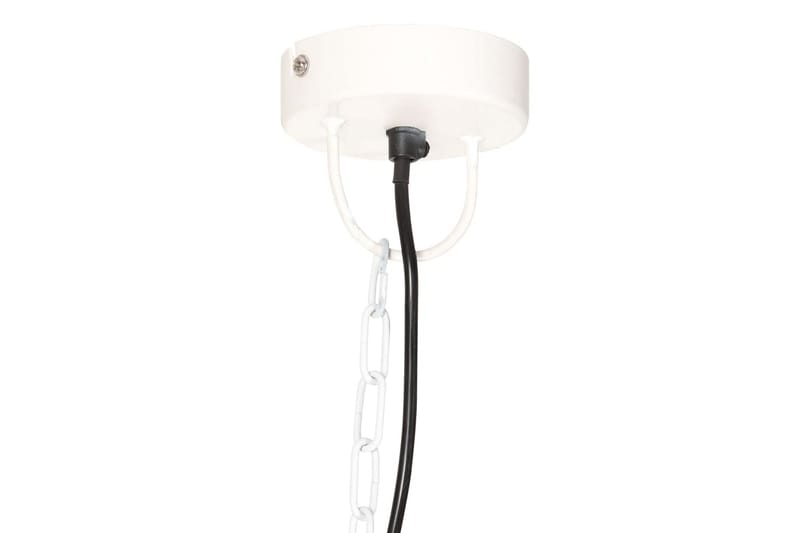 Industriell vintage hengelampe 25 W hvit rund 41 cm E27 - Hvit - Taklampe kjøkken - Vinduslampe hengende - Vinduslampe - Pendellamper & Hengelamper - Soveromslampe - Stuelampe