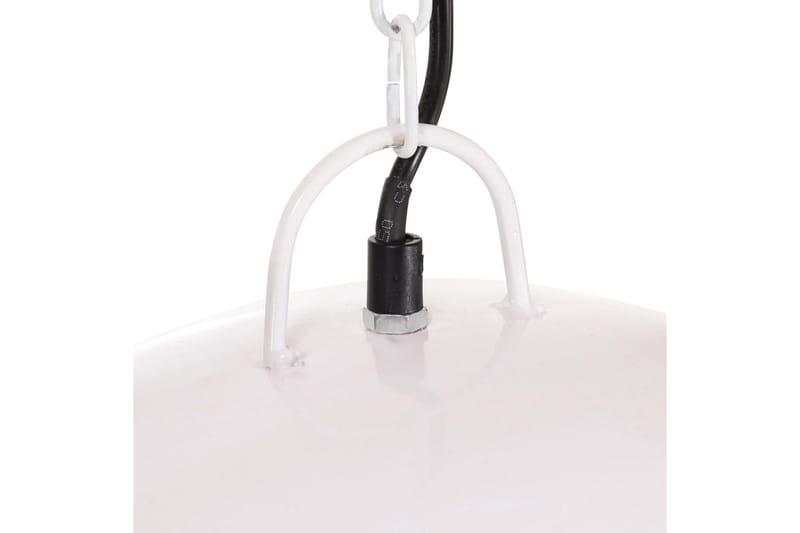 Industriell vintage hengelampe 25 W hvit rund 41 cm E27 - Hvit - Belysning - Innendørsbelysning & Lamper - Taklampe - Pendellamper & Hengelamper