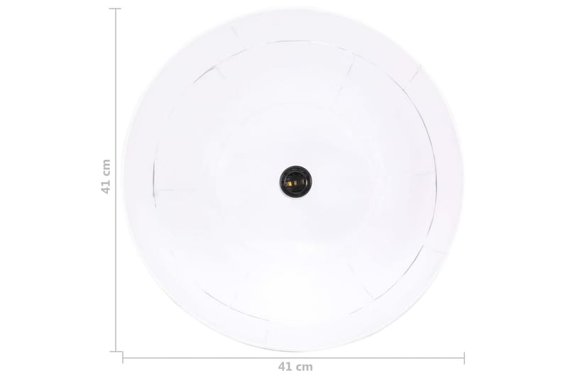 Industriell vintage hengelampe 25 W hvit rund 41 cm E27 - Hvit - Taklampe kjøkken - Vinduslampe hengende - Vinduslampe - Pendellamper & Hengelamper - Soveromslampe - Stuelampe