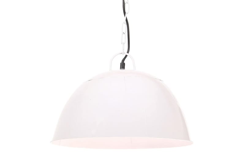 Industriell vintage hengelampe 25 W hvit rund 41 cm E27 - Hvit - Belysning - Innendørsbelysning & Lamper - Taklampe - Pendellamper & Hengelamper