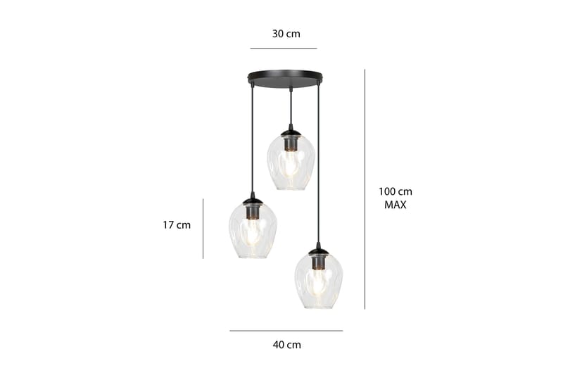 Istar 3 Premium pendel Transparent - Scandinavian Choice - Taklampe kjøkken - Vinduslampe hengende - Vinduslampe - Pendellamper & Hengelamper - Soveromslampe - Stuelampe