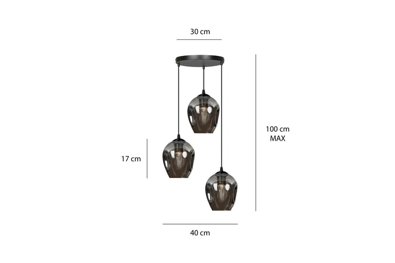 Istar 3 Premium pendel Grafitt - Scandinavian Choice - Vinduslampe hengende - Pendellamper & Hengelamper - Vinduslampe - Stuelampe - Taklampe kjøkken - Soveromslampe