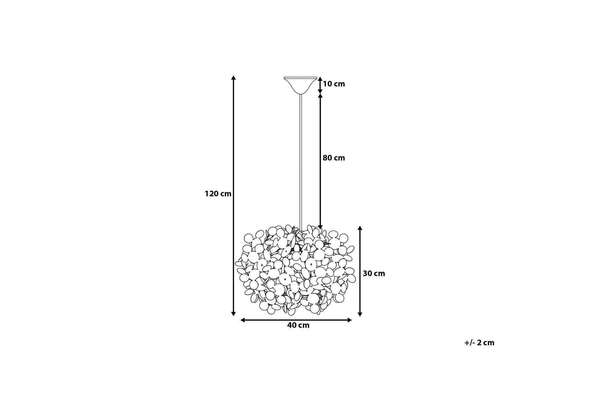 Lamone Taklampe 40 cm - Hvit - Belysning - Innendørsbelysning & Lamper - Taklampe - Pendellamper & Hengelamper