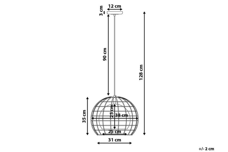 Liri Taklampe 31 cm - Kobber - Taklampe kjøkken - Vinduslampe hengende - Vinduslampe - Pendellamper & Hengelamper - Soveromslampe - Strømlampe - Stuelampe