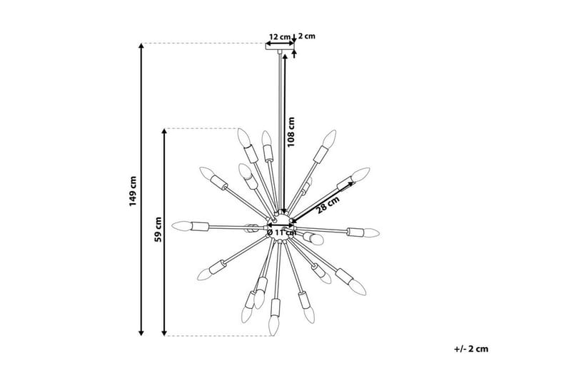 Maguse Taklampe 59 cm - Kobber - Taklampe kjøkken - Vinduslampe hengende - Vinduslampe - Pendellamper & Hengelamper - Soveromslampe - Stuelampe