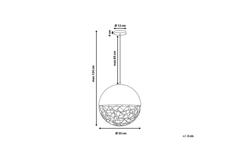 Padma Taklampe 35 cm - Gull - Taklampe kjøkken - Vinduslampe hengende - Vinduslampe - Pendellamper & Hengelamper - Soveromslampe - Stuelampe