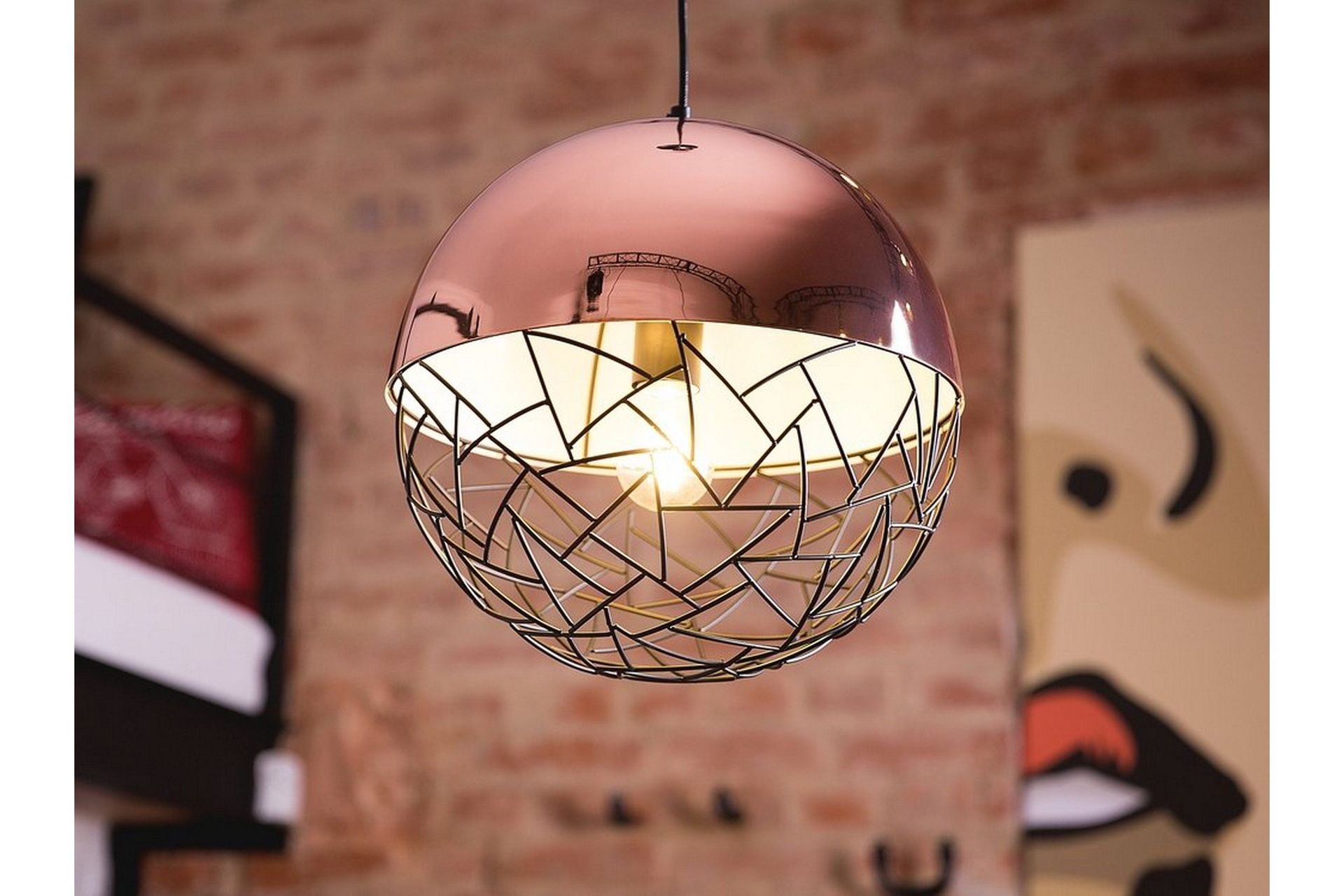 Padma Taklampe 35 cm - Kobber