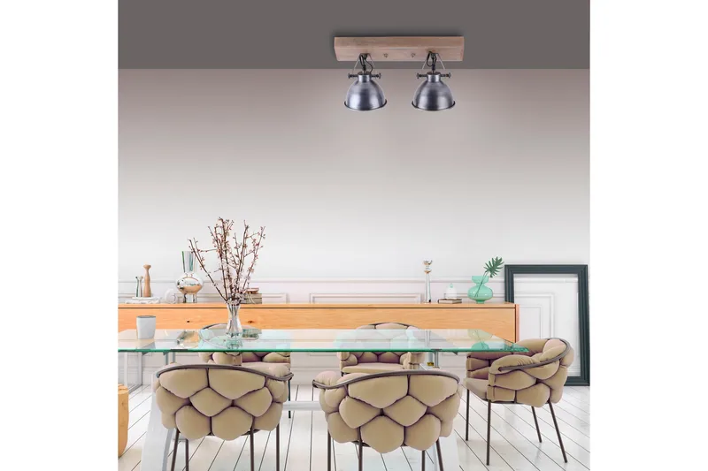 SAMIA Tak/vegglampe - Grå / Natur - Belysning - Innendørsbelysning & Lamper - Taklampe - Pendellamper & Hengelamper