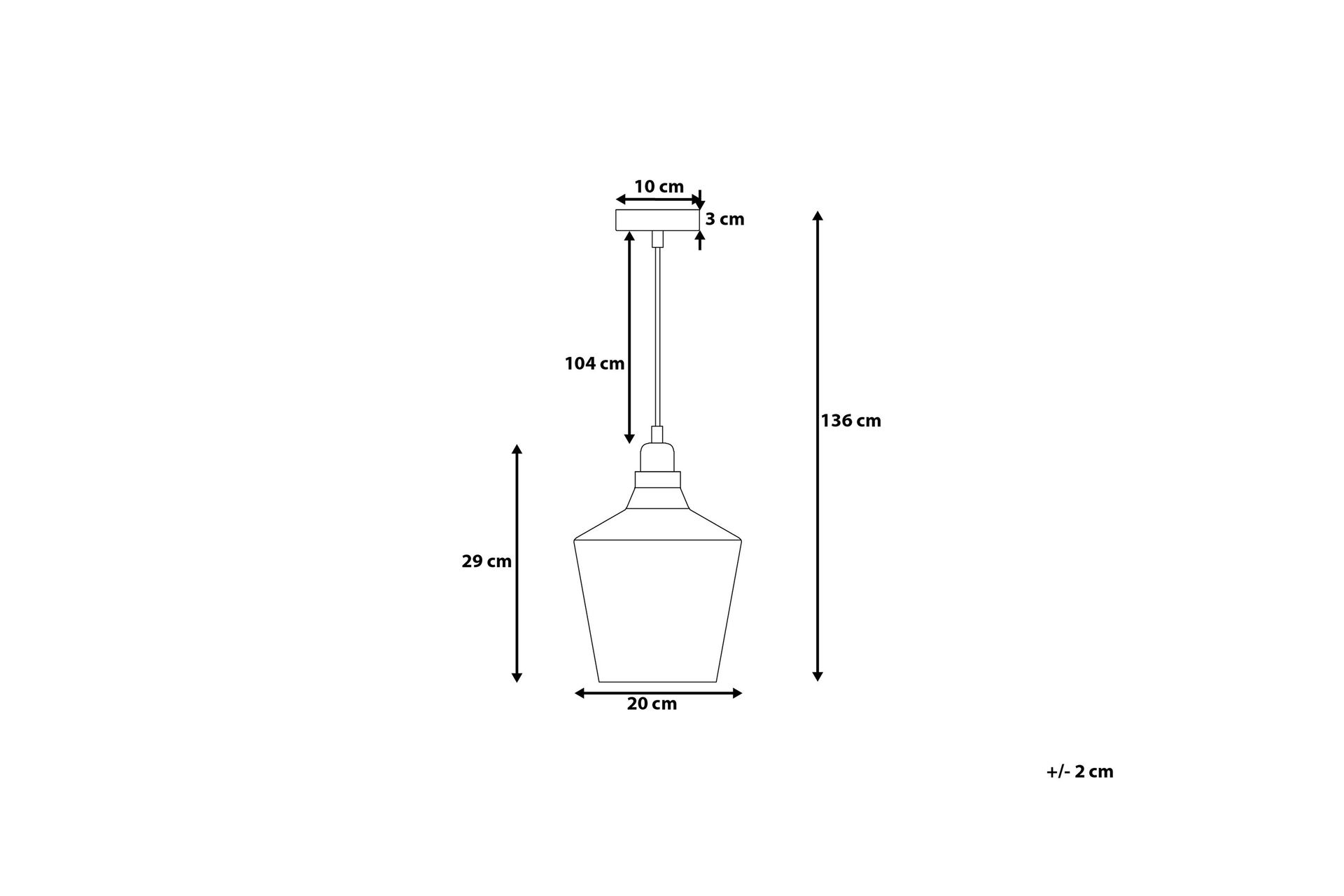 Santon Taklampe 20 cm - Transparent - Belysning - Innendørsbelysning & Lamper - Taklampe - Pendellamper & Hengelamper