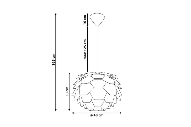 Segre Taklampe 40 cm - Svart - Taklampe kjøkken - Vinduslampe hengende - Vinduslampe - Pendellamper & Hengelamper - Soveromslampe - Stuelampe