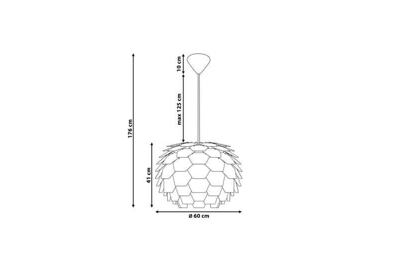 Segre Taklampe 60 cm - Grå - Taklampe kjøkken - Vinduslampe hengende - Vinduslampe - Pendellamper & Hengelamper - Soveromslampe - Stuelampe