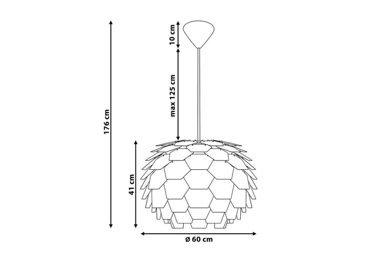 Segre Taklampe 60 cm - Gull - Taklampe kjøkken - Vinduslampe hengende - Vinduslampe - Pendellamper & Hengelamper - Soveromslampe - Stuelampe