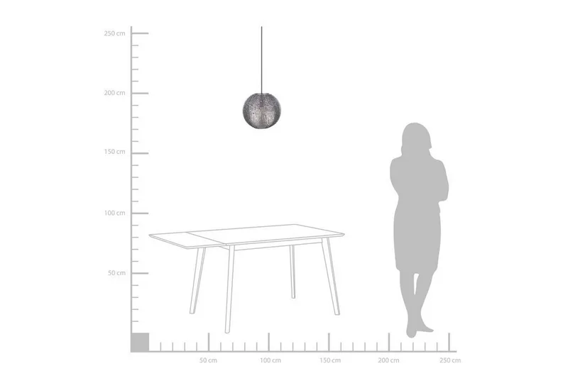 Seine Taklampe 30 cm - Sølv - Belysning - Innendørsbelysning & Lamper - Taklampe - Pendellamper & Hengelamper