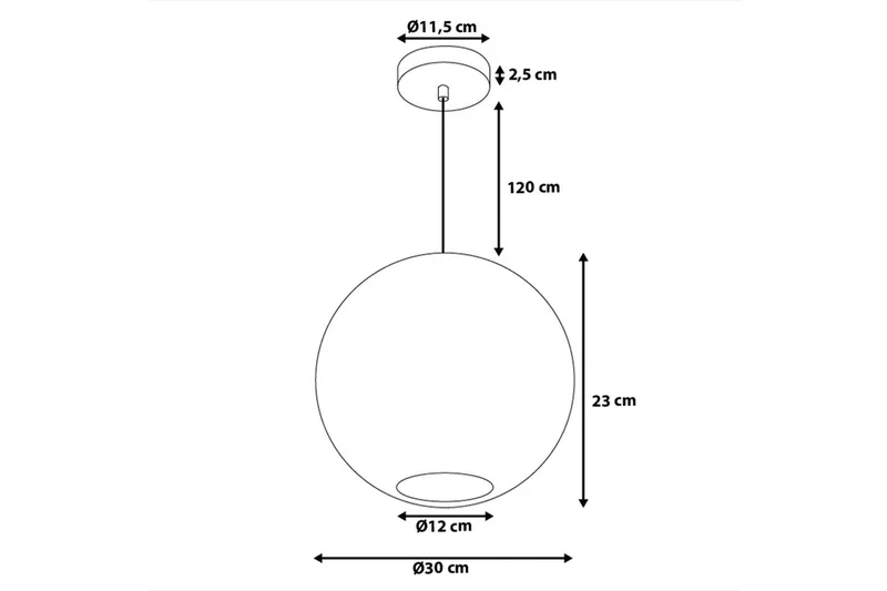 Seine Taklampe 30 cm - Sølv - Belysning - Innendørsbelysning & Lamper - Taklampe - Pendellamper & Hengelamper
