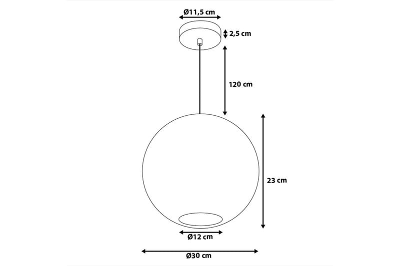 Seine Taklampe 30 cm - Sølv - Belysning - Innendørsbelysning & Lamper - Taklampe - Pendellamper & Hengelamper