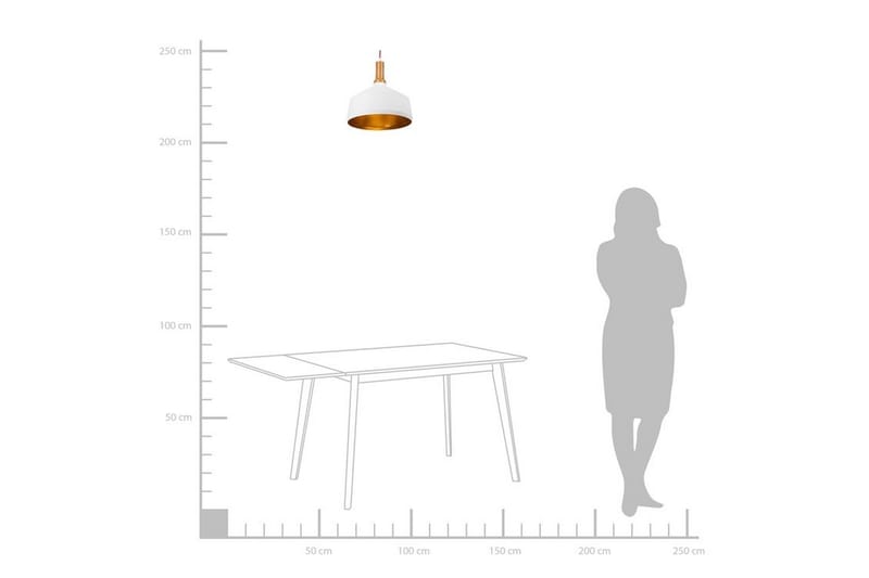 Sepik Taklampe 34 cm - Hvit - Belysning - Innendørsbelysning & Lamper - Taklampe - Pendellamper & Hengelamper