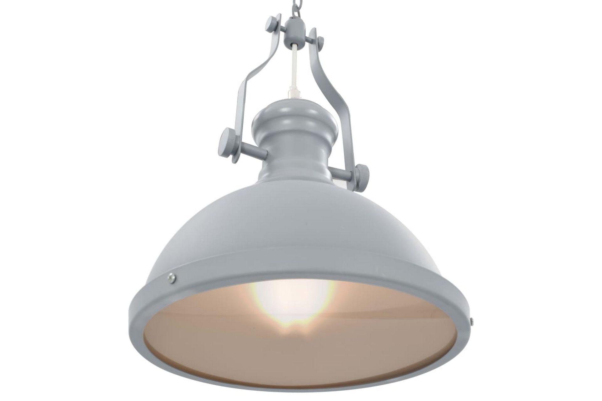 Taklampe grå rund E27 - Grå - Belysning - Innendørsbelysning & Lamper - Taklampe - Pendellamper & Hengelamper