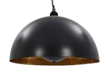 Taklamper 2 stk svart og gull halvkuleformet 40 cm E27 - Svart - Belysning - Innendørsbelysning & Lamper - Taklampe - Pendellamper & Hengelamper