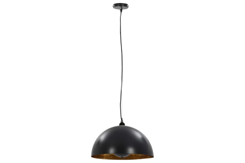 Taklamper 2 stk svart og gull halvkuleformet 40 cm E27 - Svart - Belysning - Innendørsbelysning & Lamper - Taklampe - Pendellamper & Hengelamper