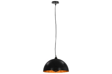 Taklamper 2 stk svart og gull halvkuleformet 40 cm E27 - Svart - Belysning - Innendørsbelysning & Lamper - Taklampe - Pendellamper & Hengelamper