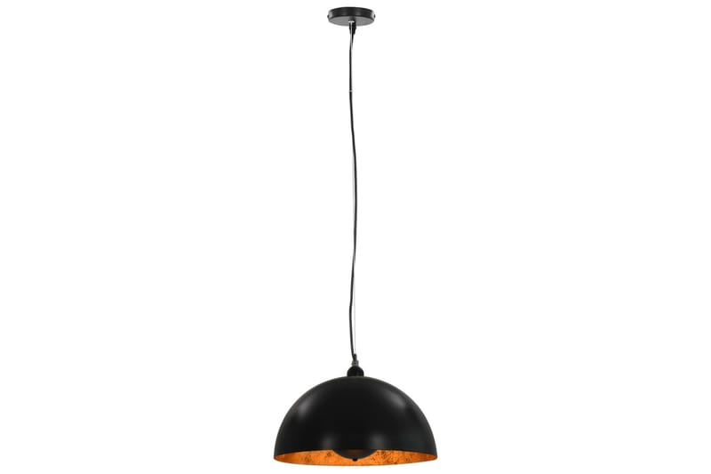 Taklamper 2 stk svart og gull halvkuleformet 40 cm E27 - Svart - Belysning - Innendørsbelysning & Lamper - Taklampe - Pendellamper & Hengelamper
