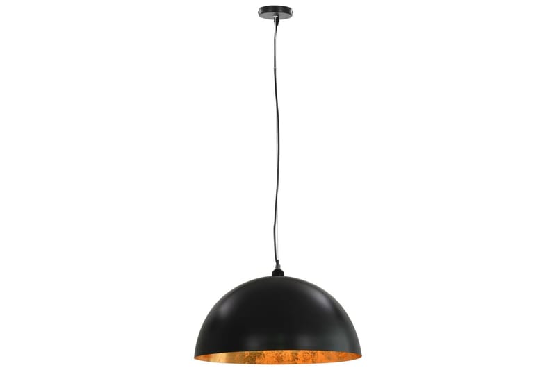 Taklamper 2 stk svart og gull halvkuleformet 50 cm E27 - Svart - Belysning - Innendørsbelysning & Lamper - Taklampe - Pendellamper & Hengelamper