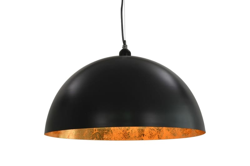 Taklamper 2 stk svart og gull halvkuleformet 50 cm E27 - Svart - Belysning - Innendørsbelysning & Lamper - Taklampe - Pendellamper & Hengelamper