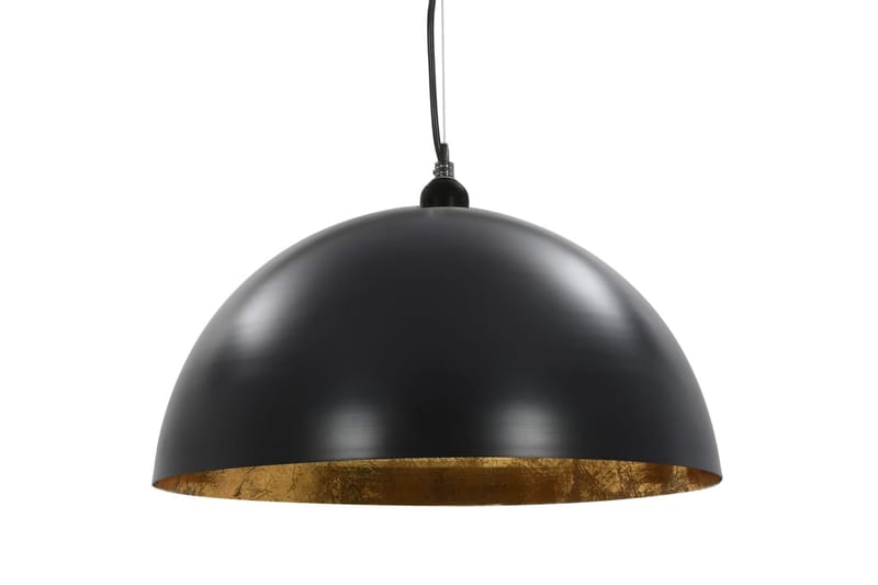 Taklamper 2 stk svart og gull halvkuleformet 50 cm E27 - Svart - Belysning - Innendørsbelysning & Lamper - Taklampe - Pendellamper & Hengelamper