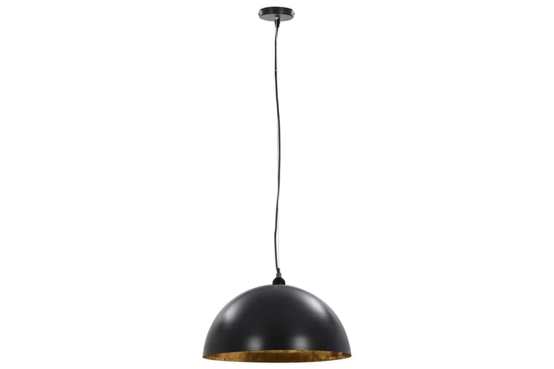 Taklamper 2 stk svart og gull halvkuleformet 50 cm E27 - Svart - Belysning - Innendørsbelysning & Lamper - Taklampe - Pendellamper & Hengelamper