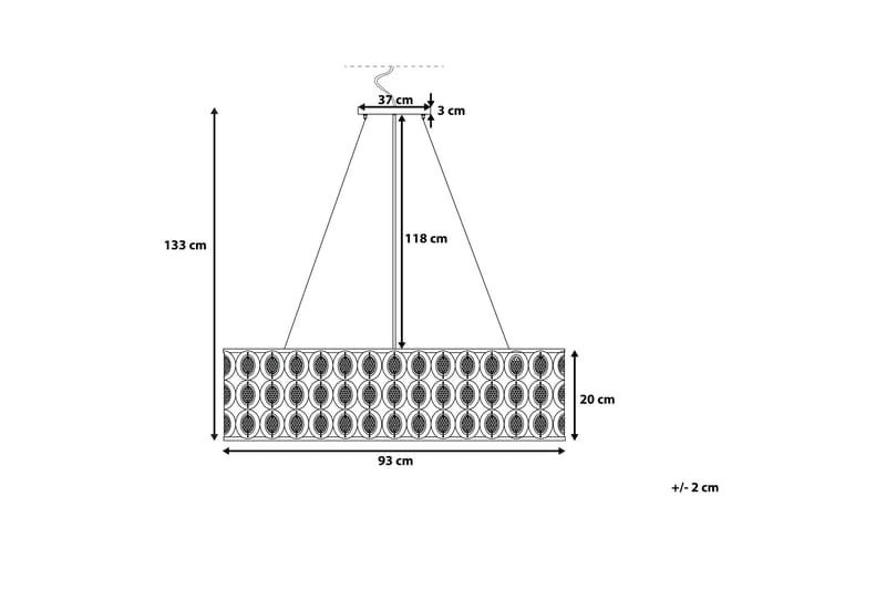 Tenna L Taklampe 81 cm - Sølv - Taklampe kjøkken - Vinduslampe hengende - Vinduslampe - Pendellamper & Hengelamper - Soveromslampe - Stuelampe