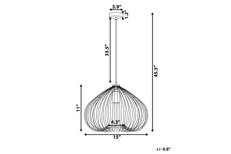 Tordino Plafond 38 cm - Gull - Belysning - Innendørsbelysning & Lamper - Taklampe - Pendellamper & Hengelamper