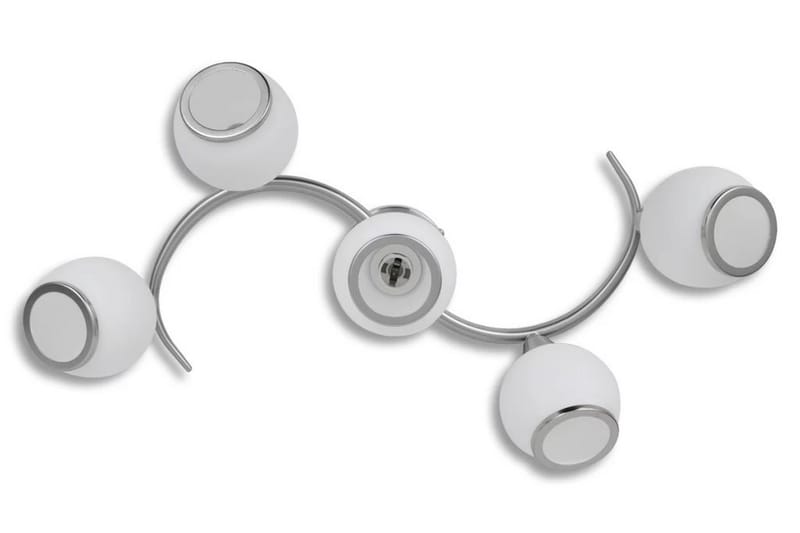 240987 Taklampe med glasskuler på vinkelspor - Hvit - Belysning - Innendørsbelysning & Lamper - Taklampe - Plafondlampe