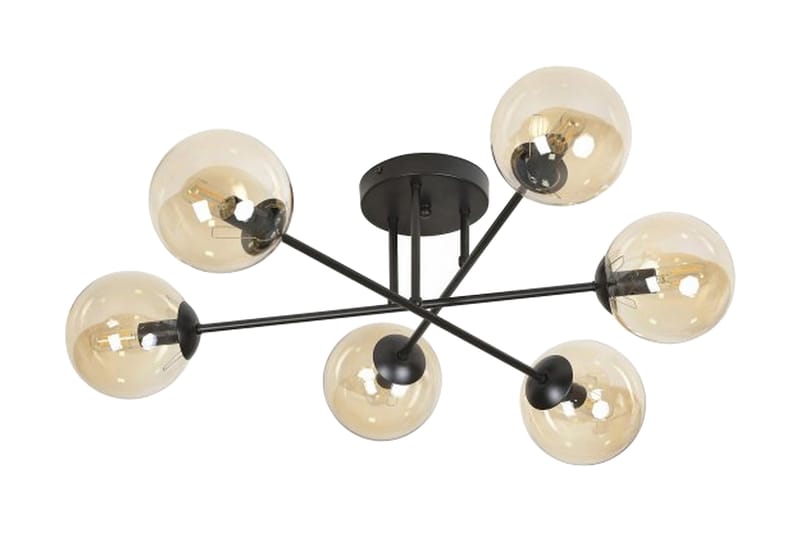 Brendi 6B plafond Svart - Scandinavian Choice - Plafondlampe - Stuelampe - Soveromslampe