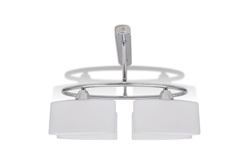 Ellipsoide Taklampe med Glasskjerm - 4 E14 Prer - Hvit/Krom - Belysning - Innendørsbelysning & Lamper - Taklampe - Plafondlampe