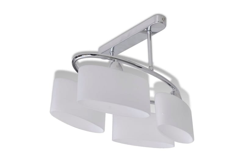 Ellipsoide Taklampe med Glasskjerm - 4 E14 Prer - Hvit/Krom - Belysning - Innendørsbelysning & Lamper - Taklampe - Plafondlampe