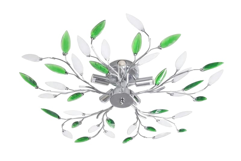 Grønn og hvit taklampe med armer av akryl E14 x 5 prer - Hvit/Grønn - Belysning - Innendørsbelysning & Lamper - Taklampe - Plafondlampe